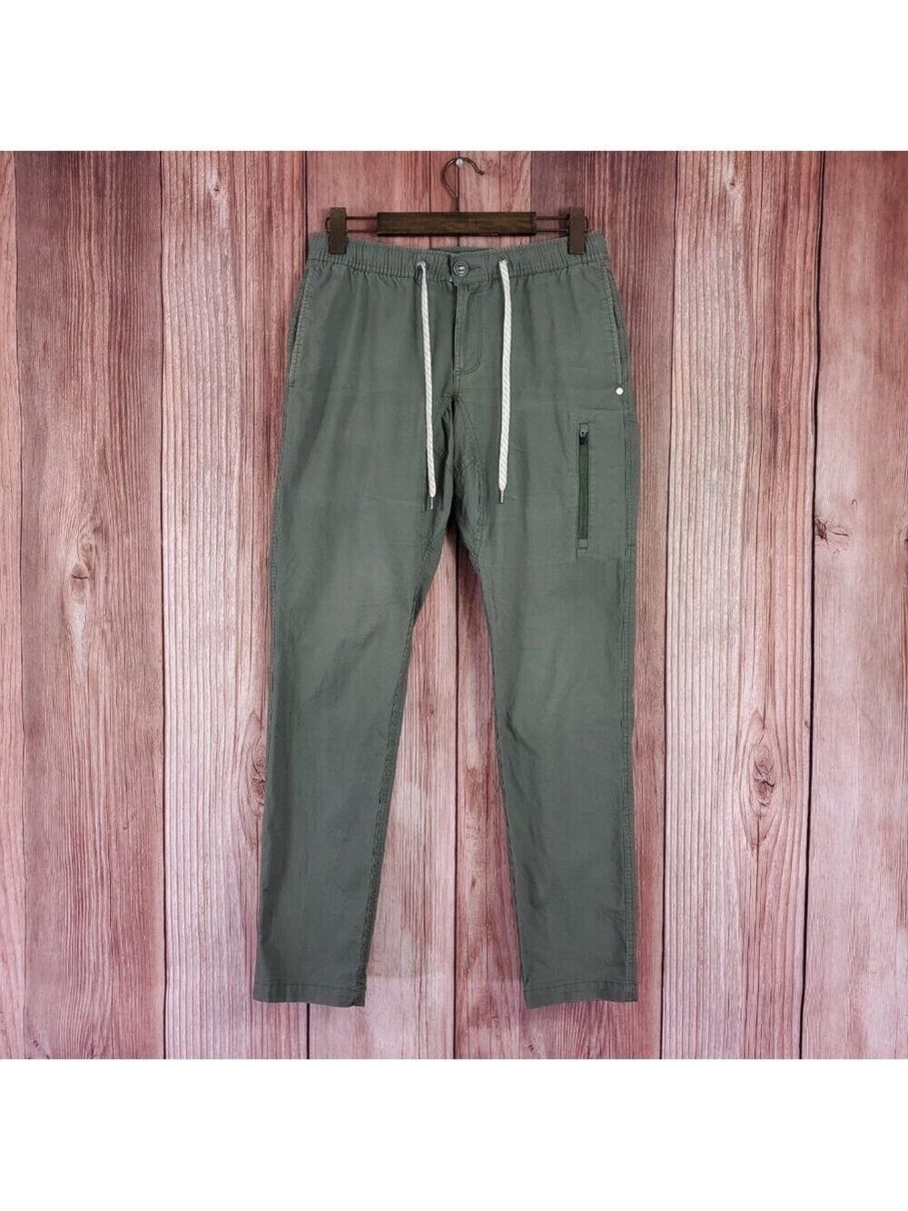 *READ* Vuori Mens Medium Ripstop Climber Pants Joggers Green Drawstring V412